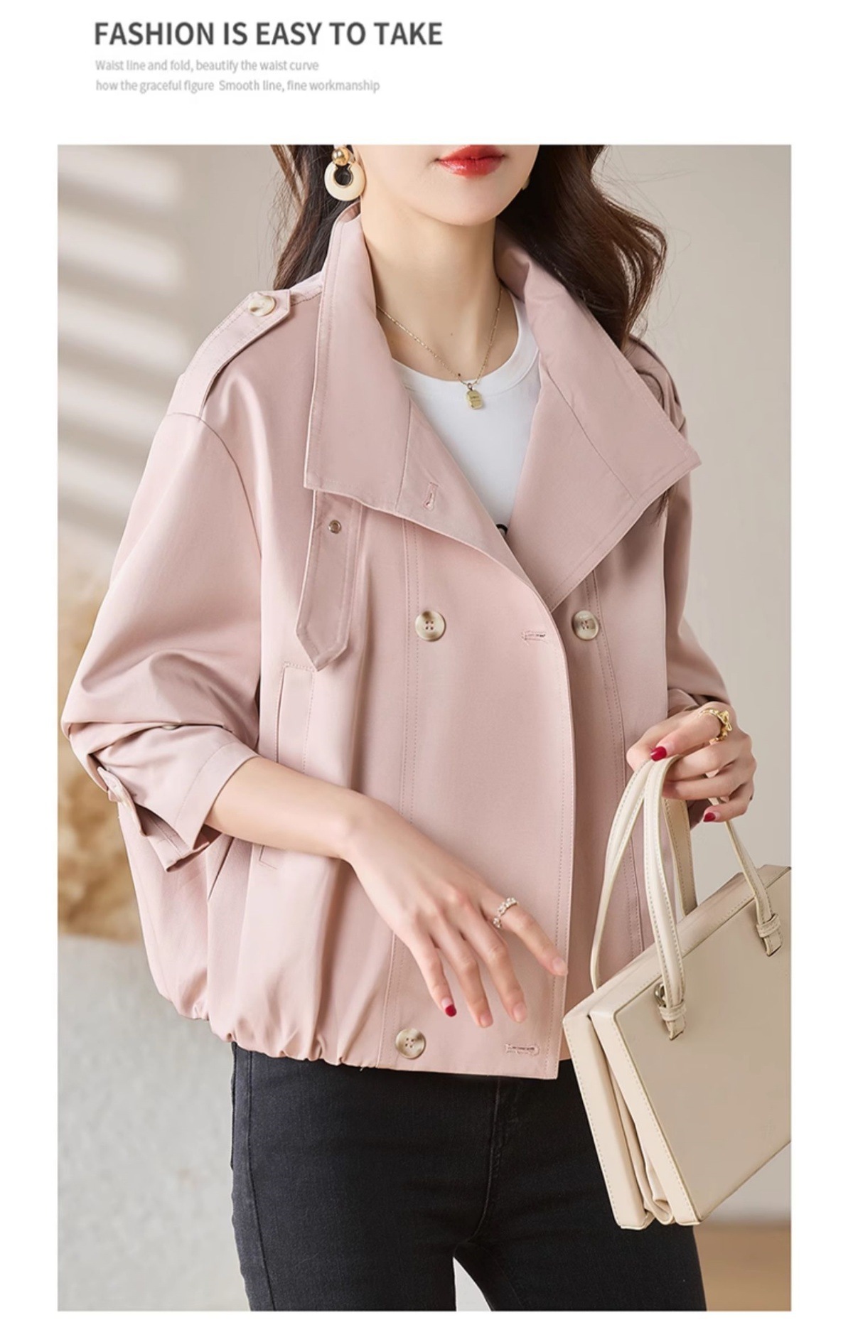 短款风衣外套女春秋2025新款春季女装显瘦百搭小个子减龄气质上衣