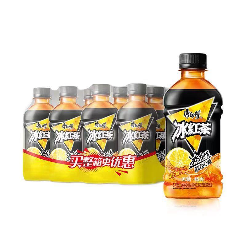 康师傅冰红茶330ml×12瓶0糖小瓶装迷你居家饮料-阿里巴巴