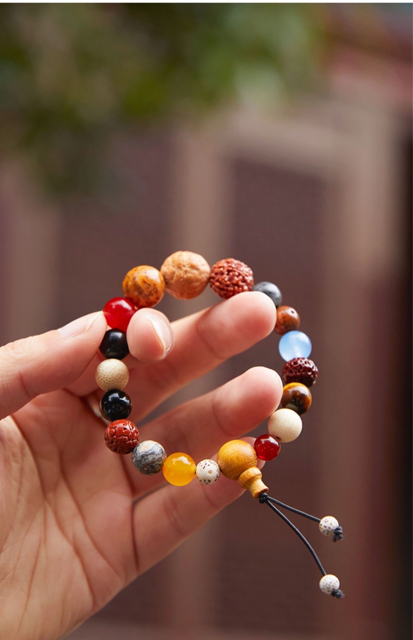 杭州十八子多宝菩提手串女生小众设计手持念珠手链十八籽佛珠手饰