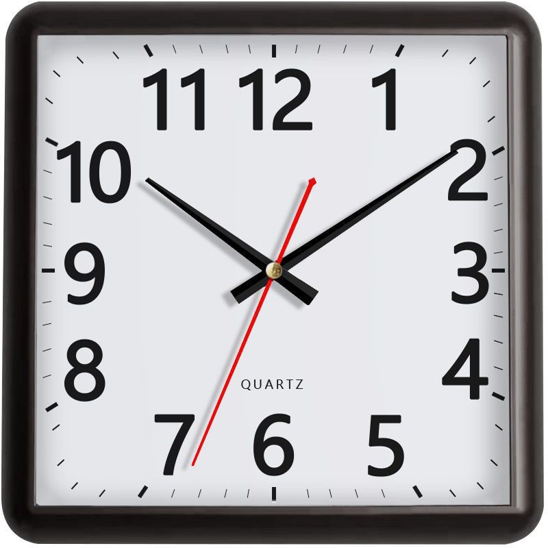 钟表挂钟客厅时尚简约时钟静音小儿童房长方形家用装饰石英钟挂表