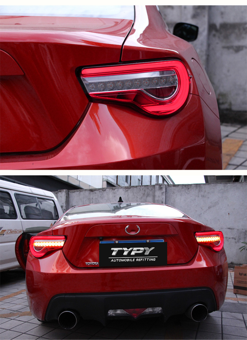 适用于丰田gt86尾灯总成斯巴鲁brz改装led行车灯刹车灯流光转向灯