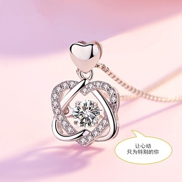 六芒星项链女高级感轻奢灵动吊坠小众设计感跳动的心圣诞礼物