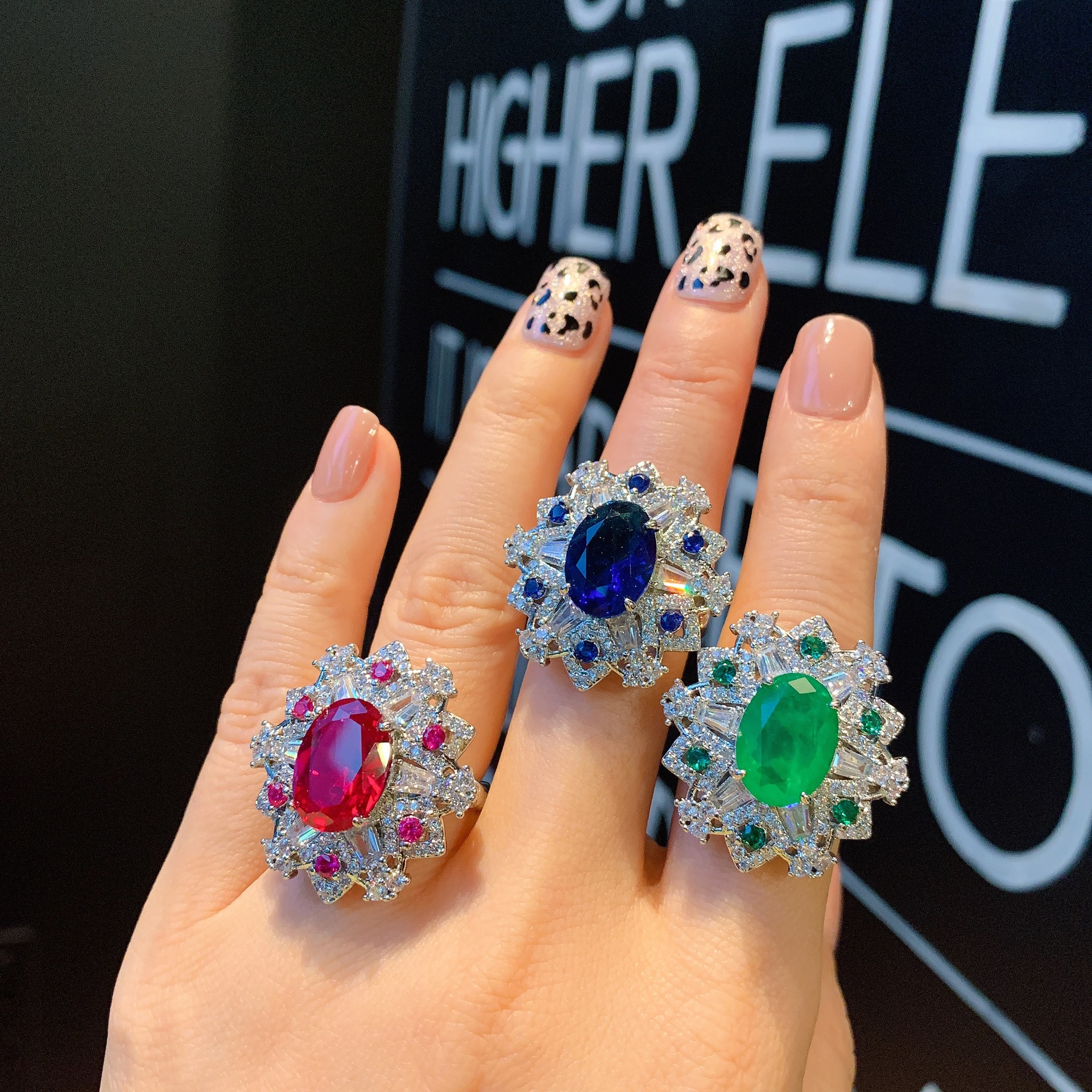 2021跨境水晶首饰批发 义乌购 流行金字塔水晶项链 耳坠二件套-报价