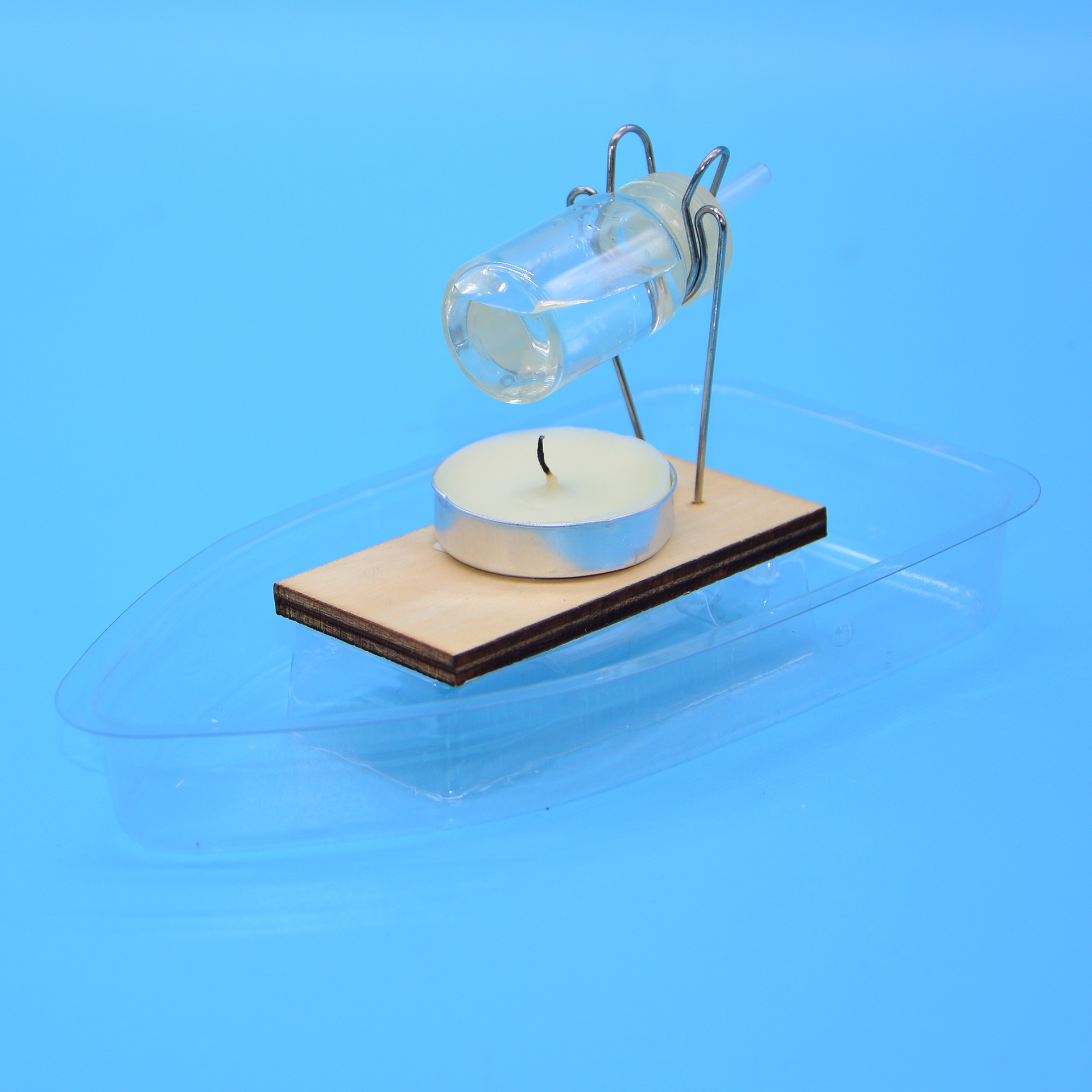 蒸汽船diy 儿童科学实验套装作业小实验玩具 stem科教玩具小制作