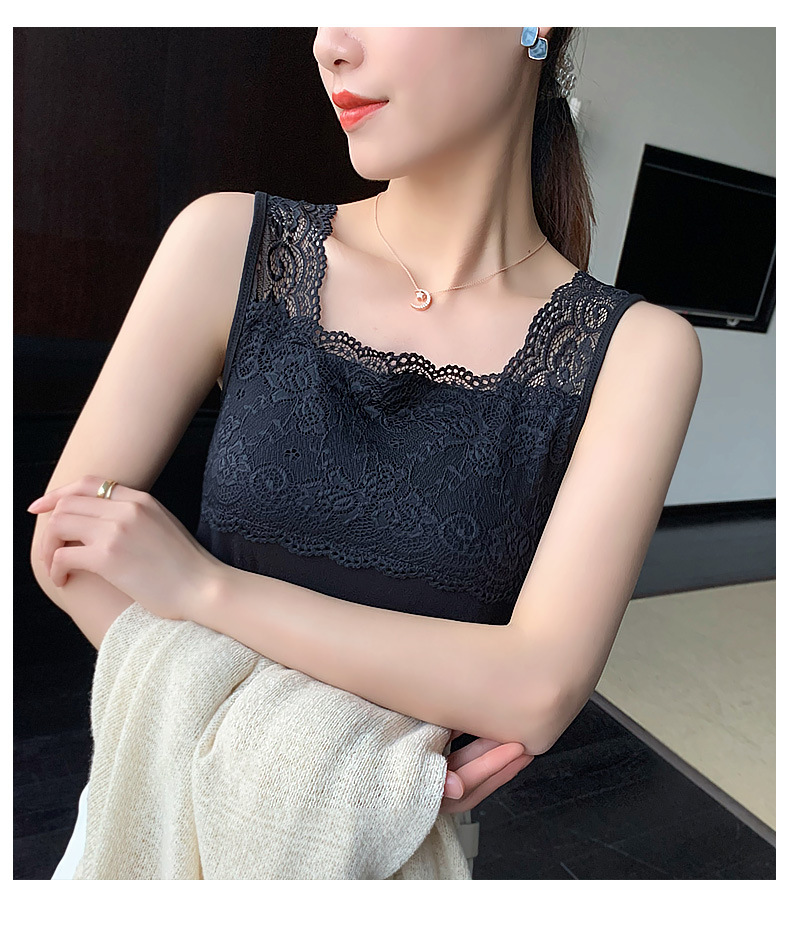 蕾丝美背吊带背心莫代尔女春夏女设计感小众新款女士上衣夏搭批发