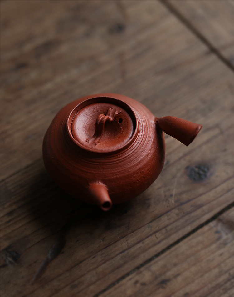 潮汕手拉朱泥壶 功夫茶潮州工夫泡 侧把小煤窑仿古紫砂壶-阿里巴巴