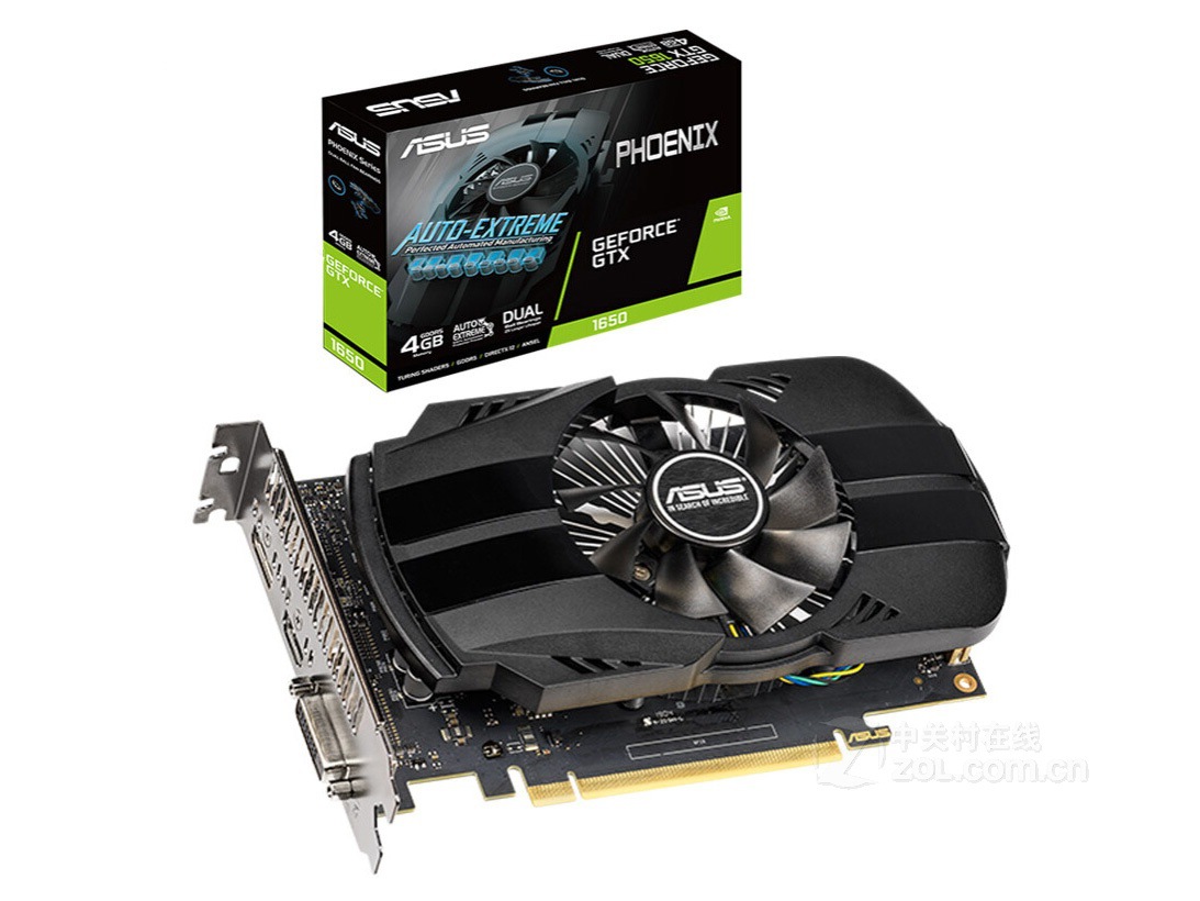 适用于 华硕 ph-gtx1650-o4g 单风扇 台式电脑游戏独立显卡