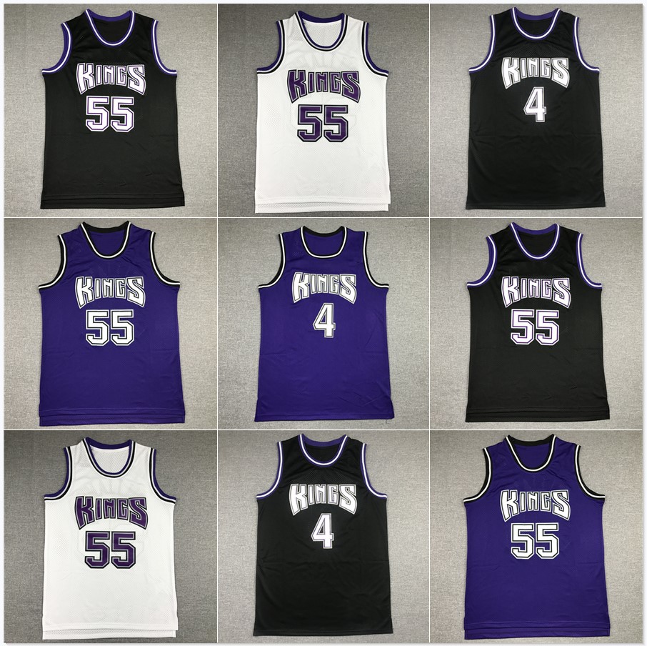 跨境批发篮球赛季球衣国王队55#威廉姆斯篮球服4号韦伯刺绣篮球服-阿