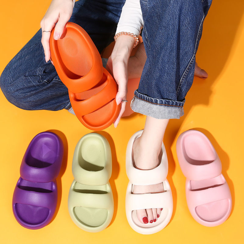 踩屎感凉拖鞋男女夏季居家情侣浴室防滑洗澡室内厚底防