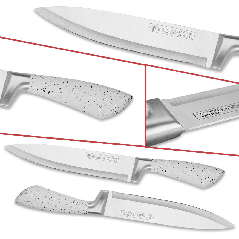 Jiameikang Foreign Trade Knives Suit White 9-Piece Knife Set Kitchen Stainless Steel Kitchen Knife Kitchen Knife Cross-Border Gift Knife Set