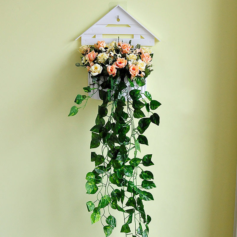 家饰房型壁挂花篮套装仿真花挂墙年货假花室内校园家居装饰