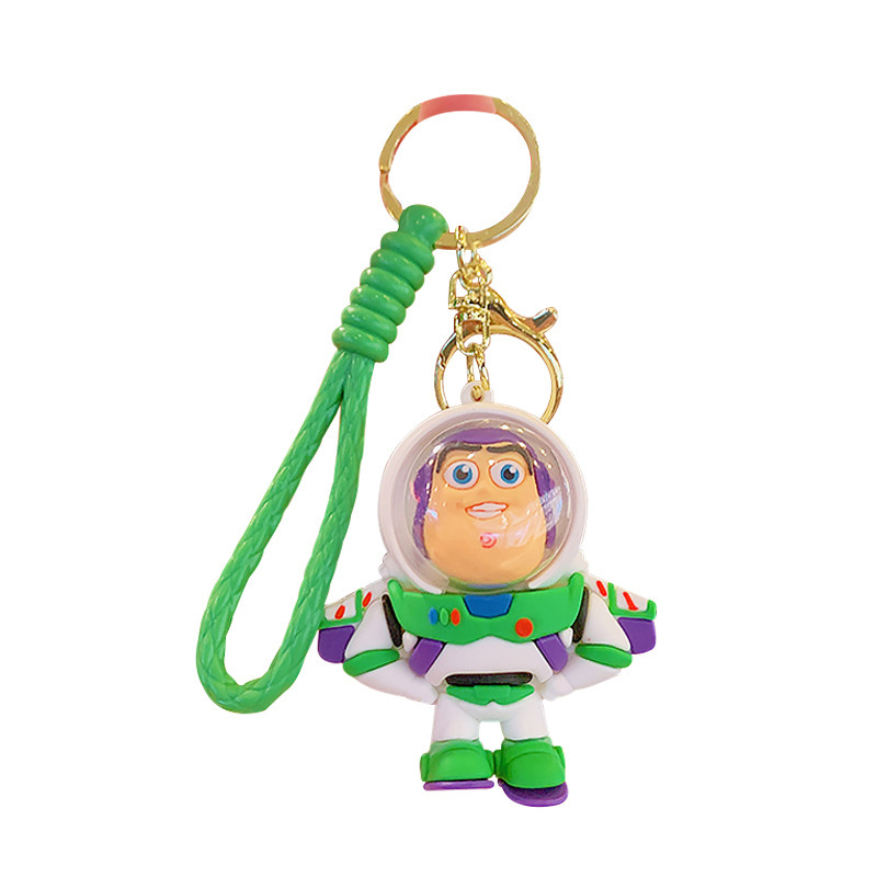 New Toy Story Cartoon Key Button Buzz Lightyear Strawberry Bear Cars and Bags Key Chain Pendant Accessories