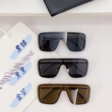 新杨树林大框黑超眼镜风镜一片式连体墨镜女简约同款显瘦新太阳镜