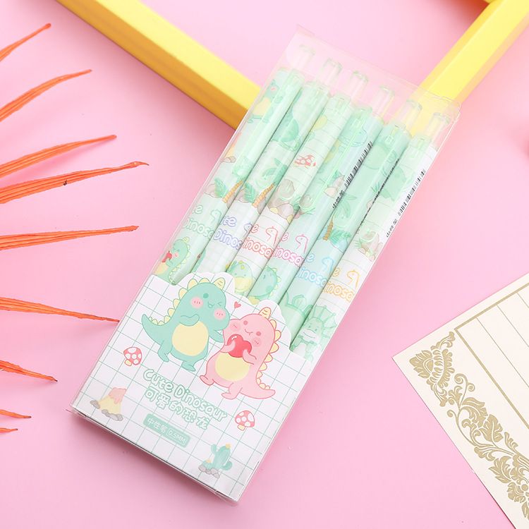 Boxed Press Gel Pen Cute Learning Stationery Office Supplies Signature Pen Good-looking Cartoon Student Ball Pen