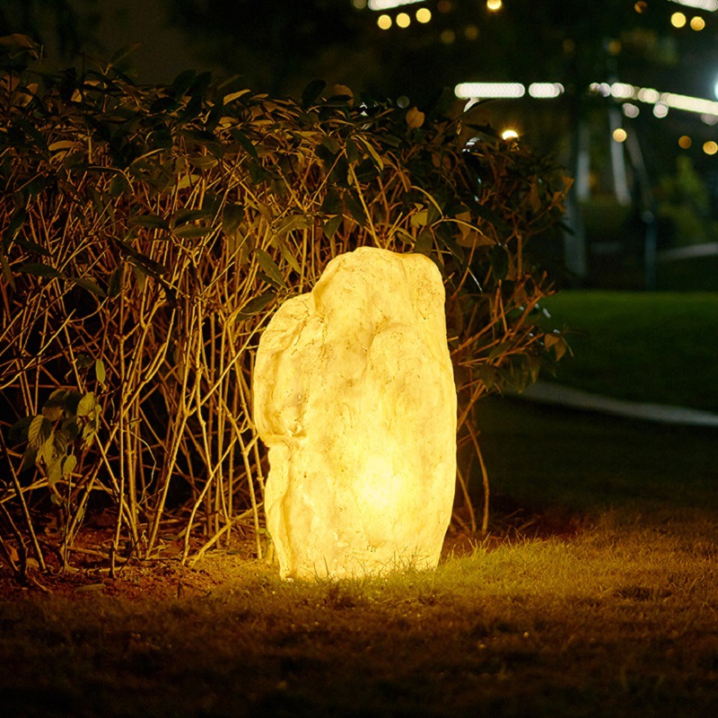 Simulation Luminous Stone Lamp FRP Landscape Lamp Outdoor Night View Waterproof Park Villa Courtyard Led Sculpture