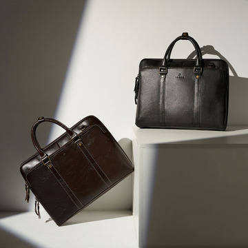 日本sanwa男士轻奢手提包高端商务真皮公文包电脑包单肩斜挎包正