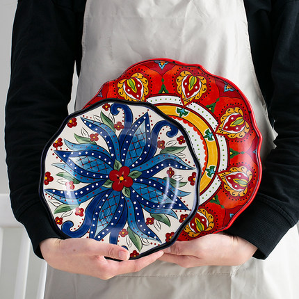 tableware factory customized plate bohemian western cuisine plate steak plate italian pasta dish tableware european household dinner plate
