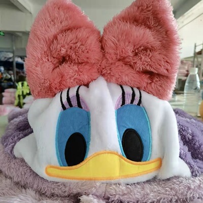 秋冬加厚爆款法兰绒唐老鸭睡袍儿童亲子款家居服网红鸭子浴袍外穿