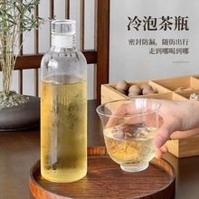 冷萃茶瓶咖啡刻度玻璃杯便携酒瓶分装容器密封透明水杯冷泡茶瓶子