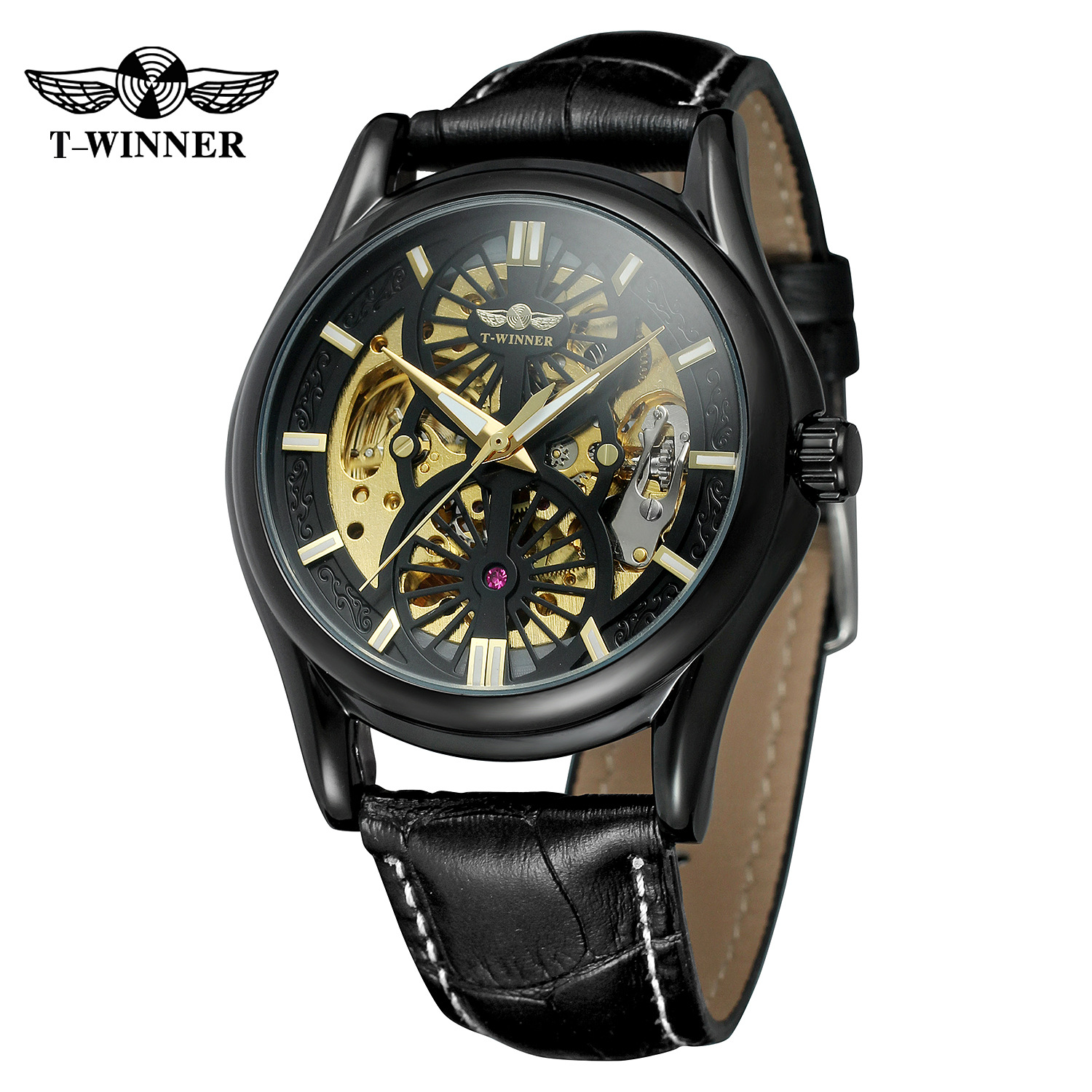 t-winner胜利者手表 圆形镂空8字形状自动机械表男女表腕表-阿里巴巴