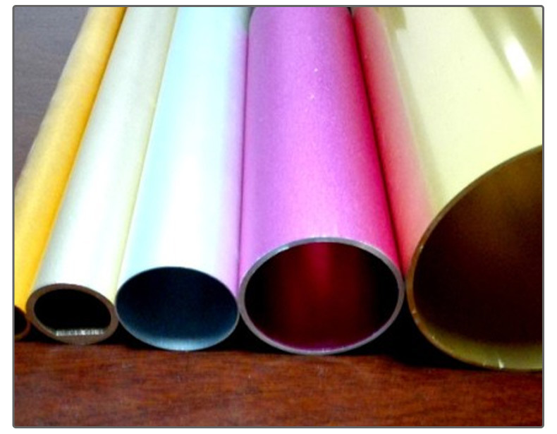 铝合金圆管无缝铝管氧化彩色圆管铝型材折弯异型空心铝圆管