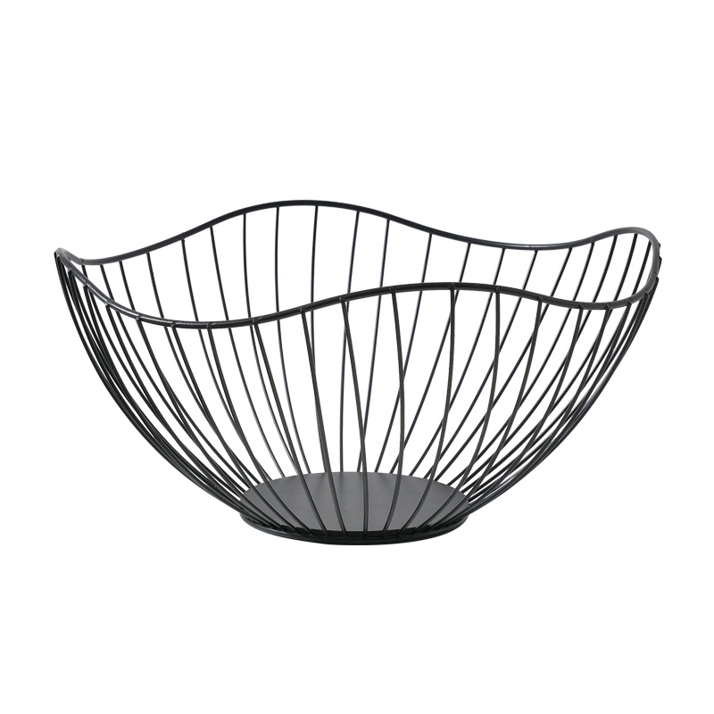 Metal Fruit Basket Wrought Iron Fruit Plate Nordic Instagram Style Home Storage Tool Snacks Storage Basket Geometric Storage Basket