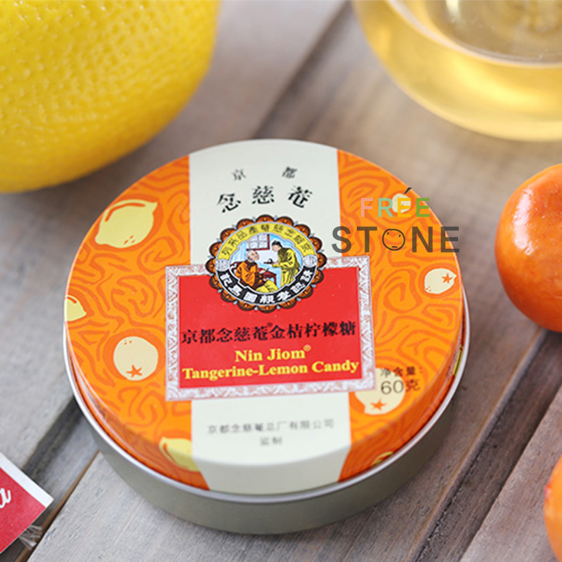 京都念慈庵金桔柠檬糖润喉24粒 小时候念慈安糖果零食