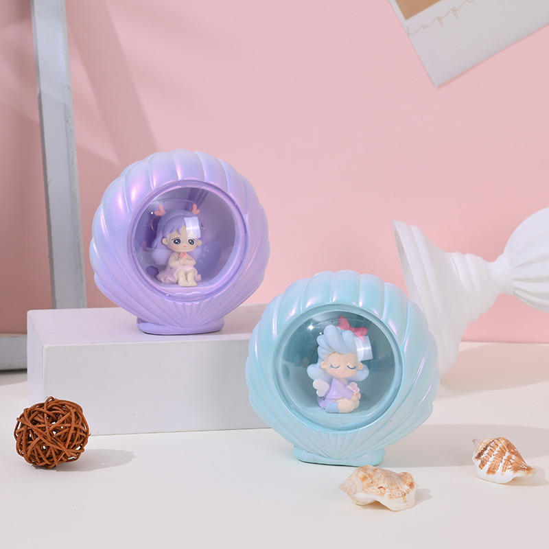 Creative Girlish Heart Doll Cartoon Star Light Decoration Cute Girl Bedroom Bedside Small Night Lamp Qixi Gift