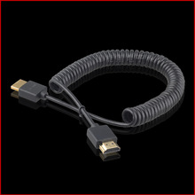 HDMI公对公伸缩线迷你Mini HDMI高清线Micro hdmi 4K60HZ弹簧线