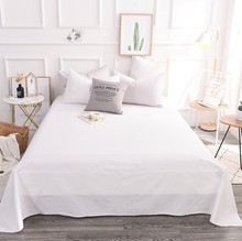 ZQ咖啡色床单单件纯色白色被单人双人1.8m灰色简约1.5m学生宿舍床