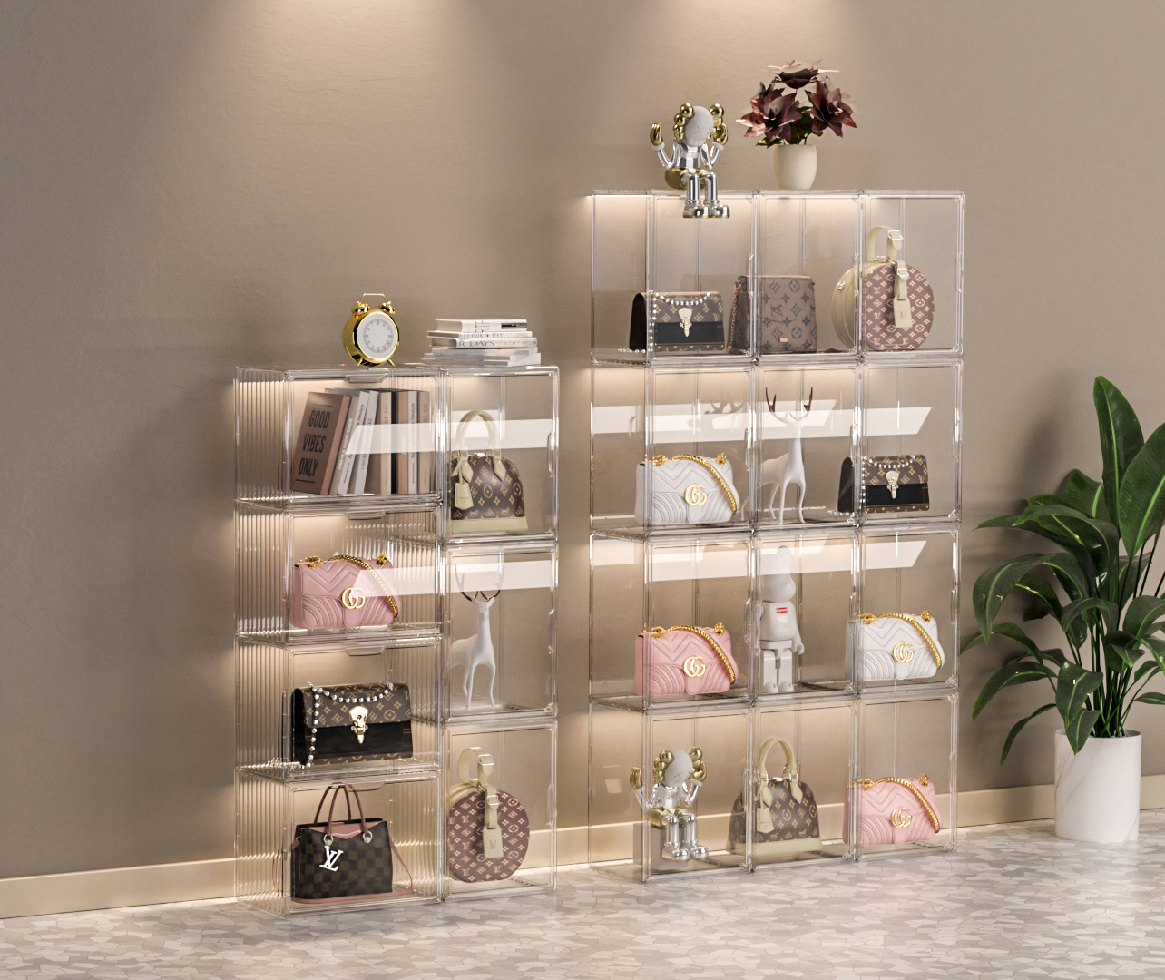 Bag Storage Box Acrylic Transparent Display Stand Jewelry Lego Toy Display Cabinet Storage Fantastic