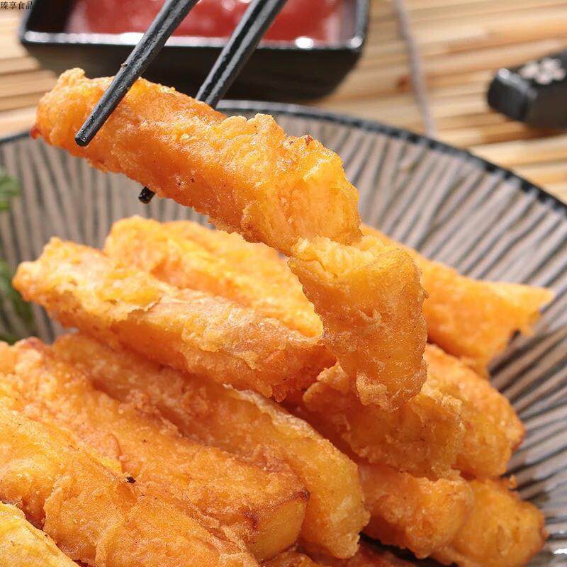 三统万福黄金地瓜条甘梅地瓜条冷冻红薯条油炸地瓜条1000克一包