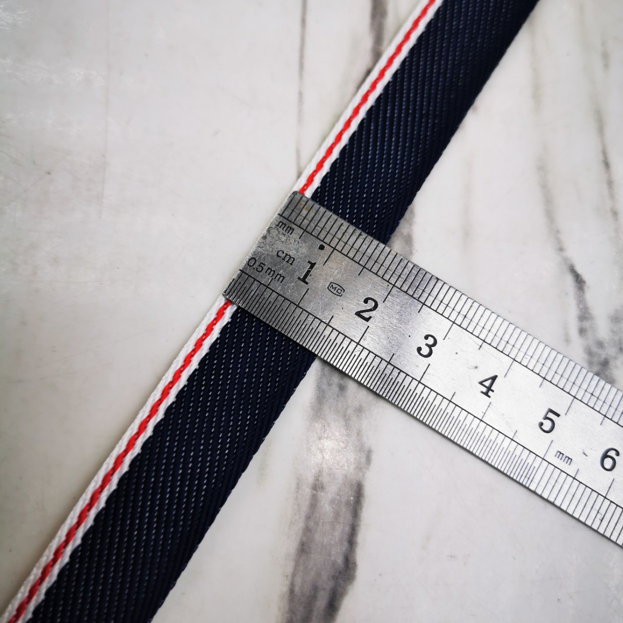 5㎝牛仔布织带 高质量服装辅料涤棉间色织带