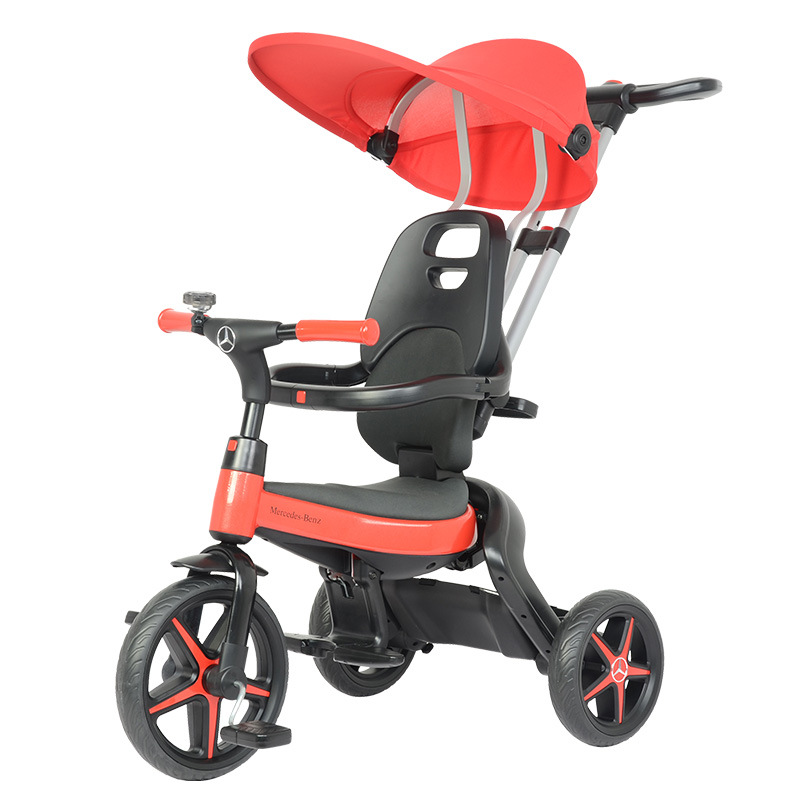 Mercedes-Benz Genuine Children's Tricycle Child Baby Pedal Bicycle Foldable Infant Hand Push Baby Stroller