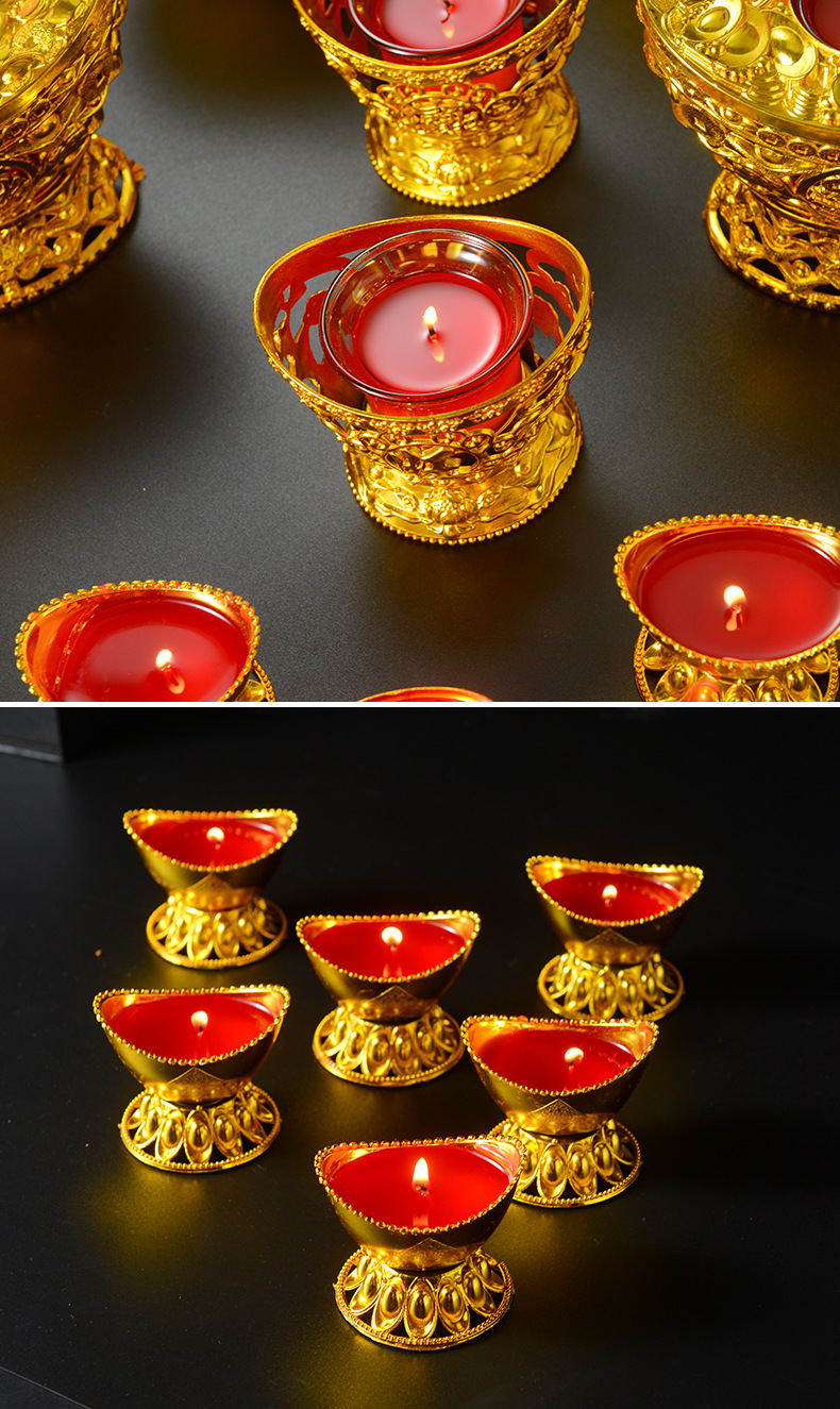 创意蜡烛工艺元宝蜡烛佛教酥油求婚结婚开业灯佛品供灯许愿祈福