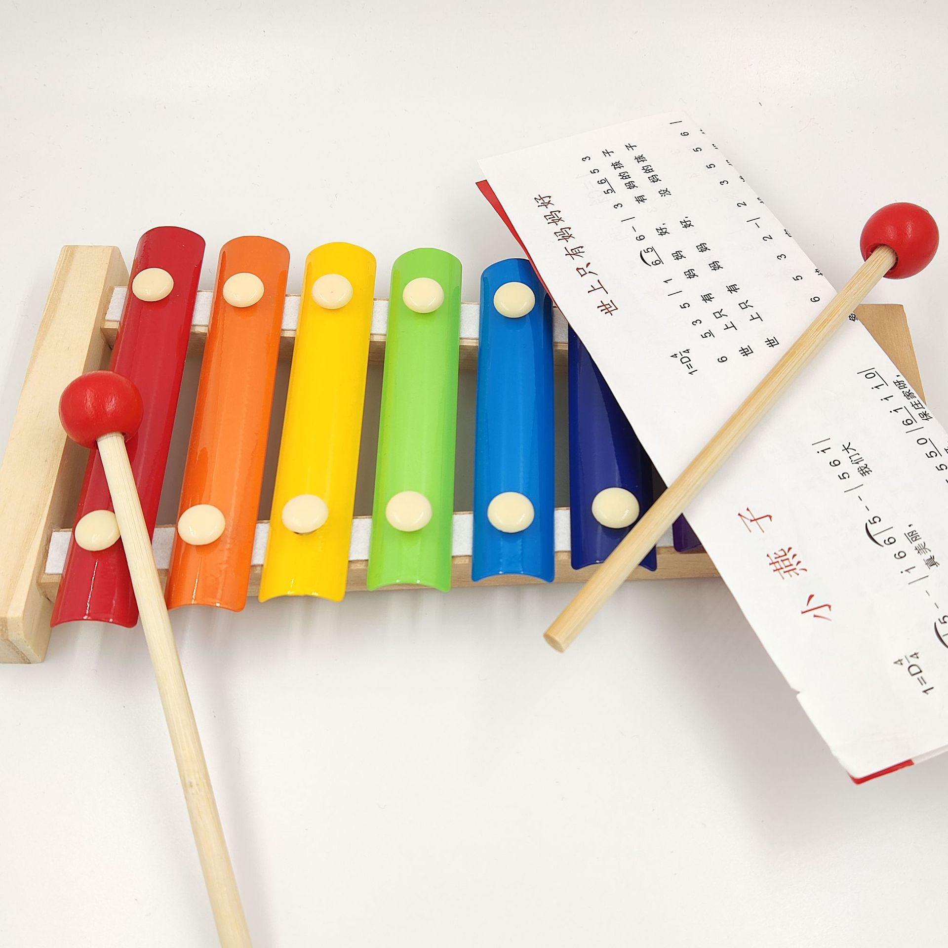 木质八音琴敲琴儿童敲击乐器玩具启蒙早教益智手敲木琴