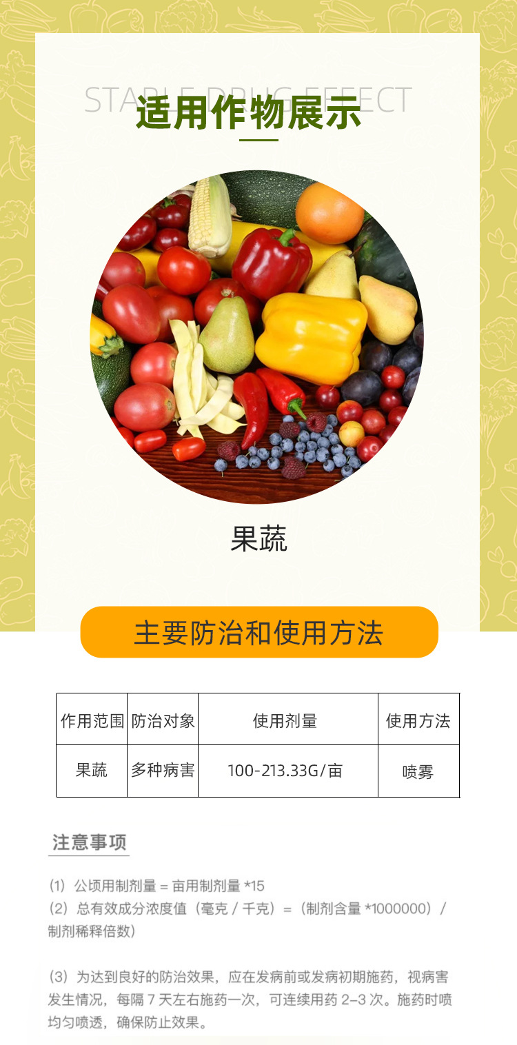 利民统领75%百菌清花卉植物多肉葡萄黄瓜炭疽病白粉病药杀菌剂80g