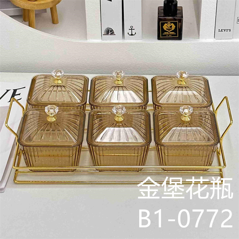 Brown Plastic Fruit Plate Living Room Coffee Table Household Storage Box Refreshments Candy Plate Dim Sum Plate Snack Dish Dried Fruit Box