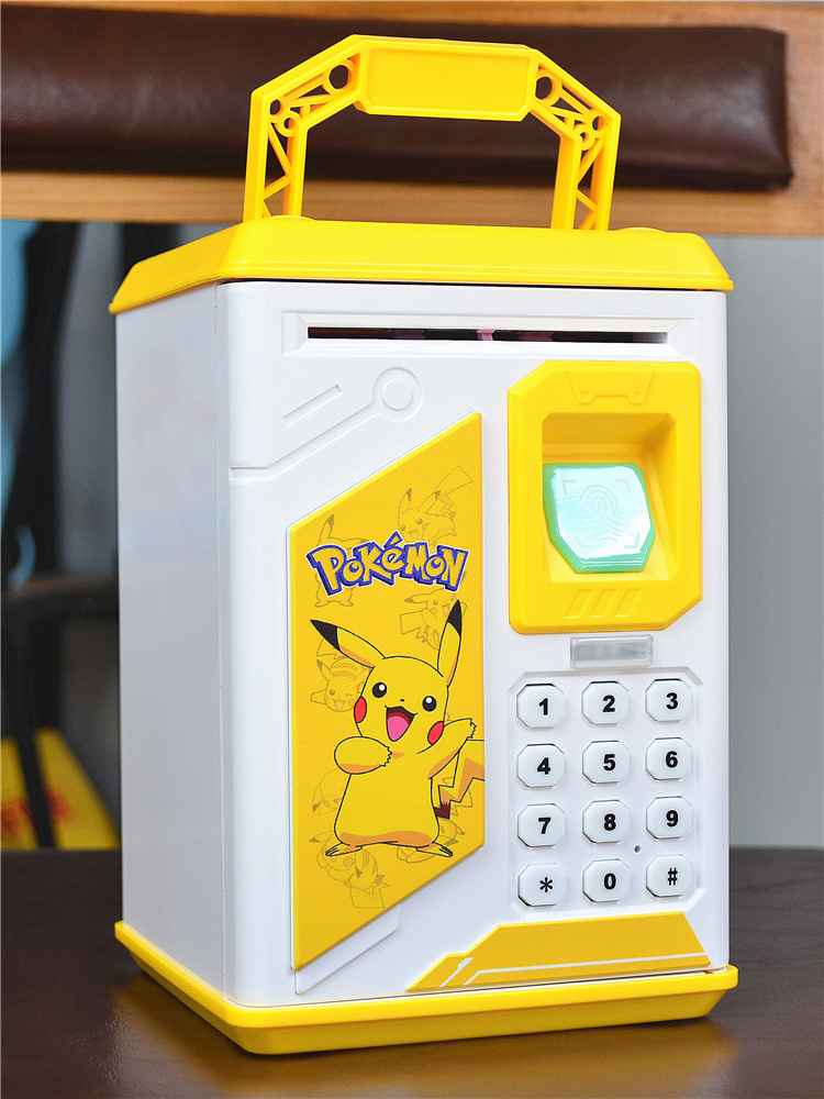 儿童指纹存钱罐男孩女生可爱密码箱智能自动小孩储蓄存款机大容量