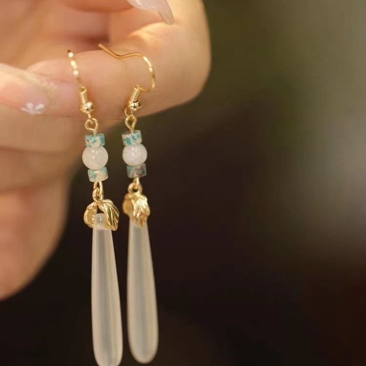 新中式流苏宋代长款古风耳环小众设计感耳钩耳坠高级感小红书爆款