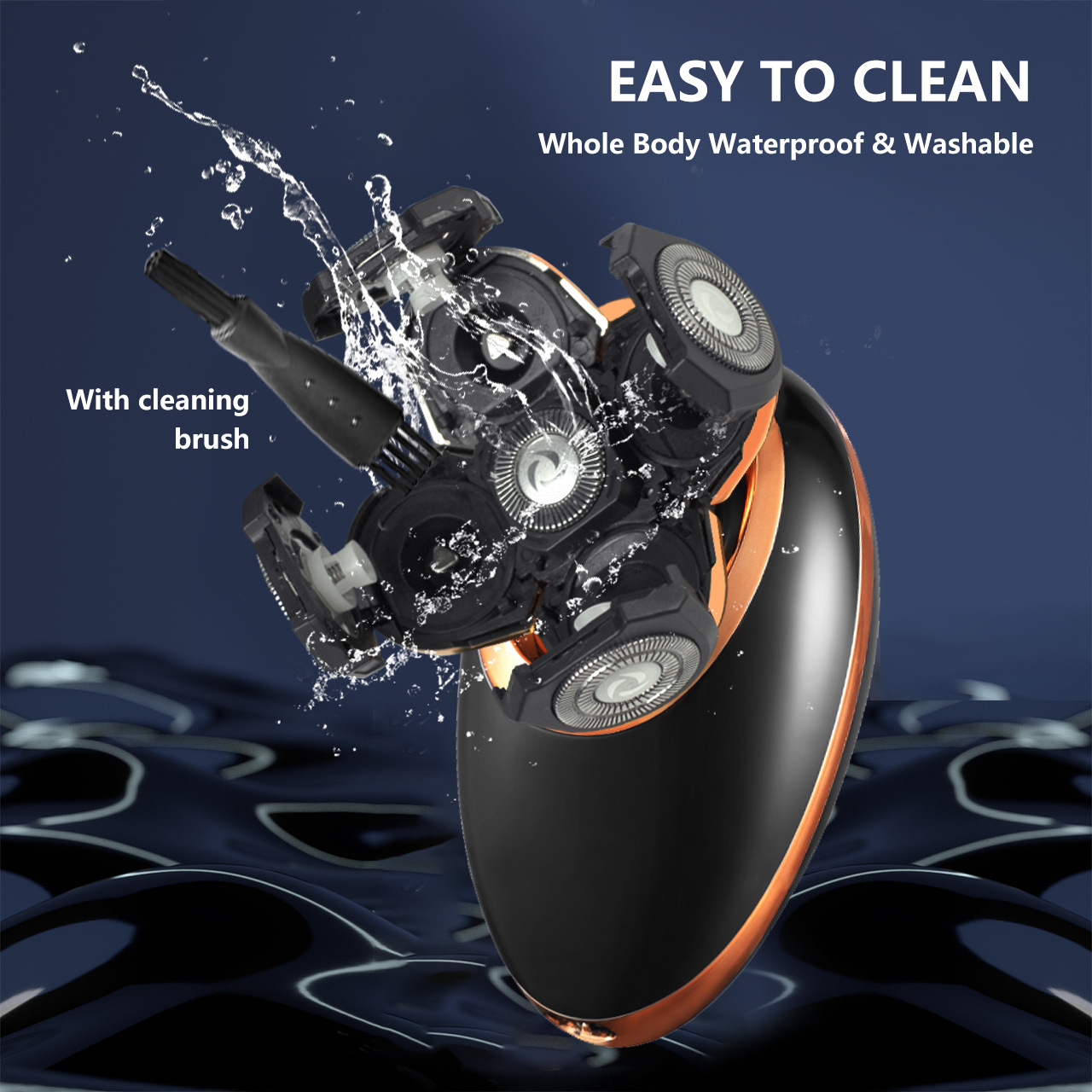 Five-in-One Waterproof Smart Shaver Men's Scraping Head Seven Cutter Head Electric Shaver Multi-Functional Management