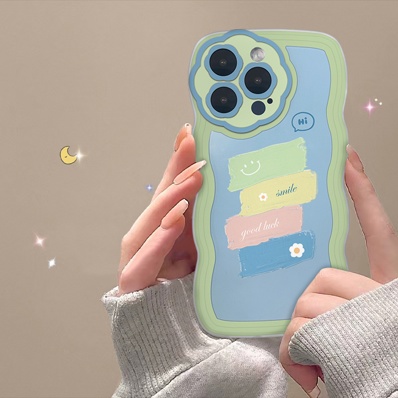 抖音同款大波浪苹果13手机壳适用12pro/11透明壳批发ins风iphonex