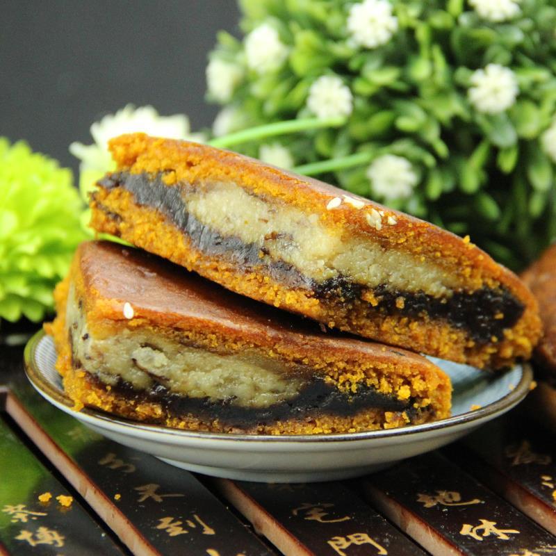 云南特产老式大荞饼曲靖陆良荞三香月饼苦荞饼子白糖豆沙传统糕点