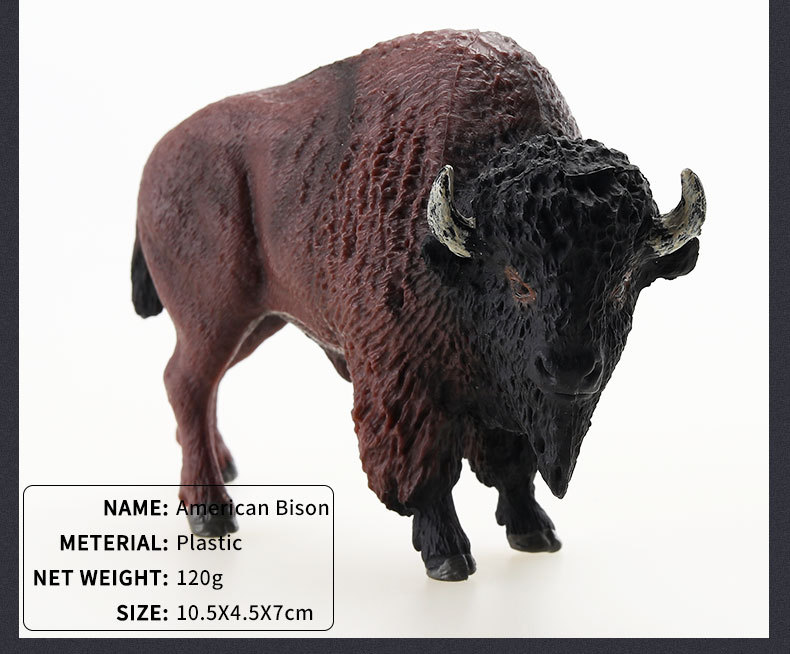 外贸精品野生动物模型玩具 美洲公野牛 野牛模型动物玩具手办模型