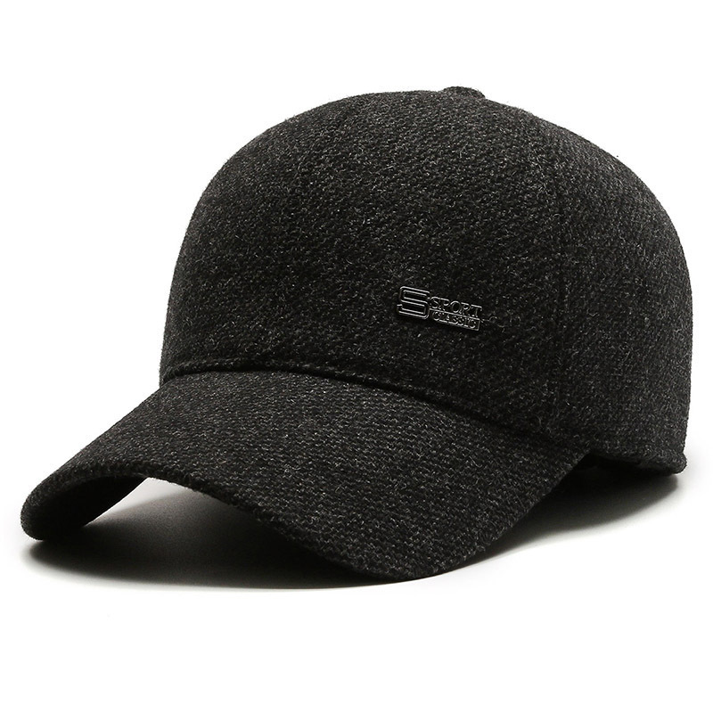 New Hat Men's Autumn and Winter Simple Fashionable Warm Peaked Cap Middle-Aged and Elderly Sun Hat Outdoor Baseball Cap Men