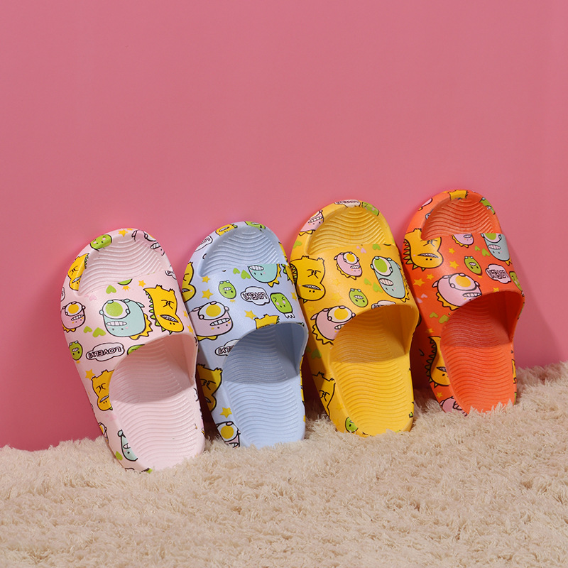 Summer New Children's Slippers Four Seasons Home Wear Fashion Cartoon Children's Shoes Bathroom Bath Dinosaur Slippers