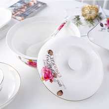 M204碗碟中式简约欧式吃饭碗碗盘子套装家用自由组合瓷器餐具清香