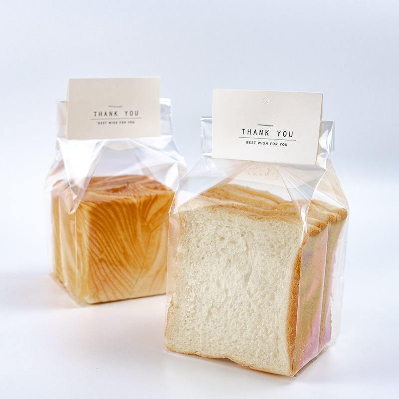 烘焙日式魔方纯水立方生吐司切片面包密封袋自立透明包装袋机封袋