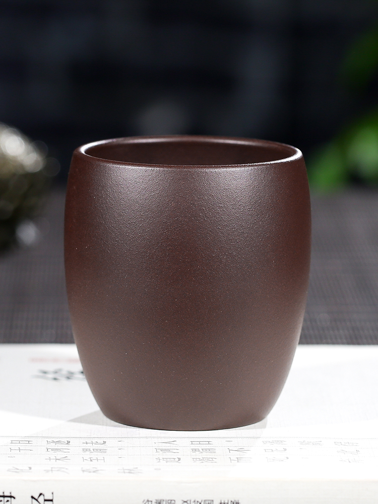 宜兴紫砂茶杯大号主人杯水杯纯手工功夫茶具紫泥单杯品茗杯紫砂杯