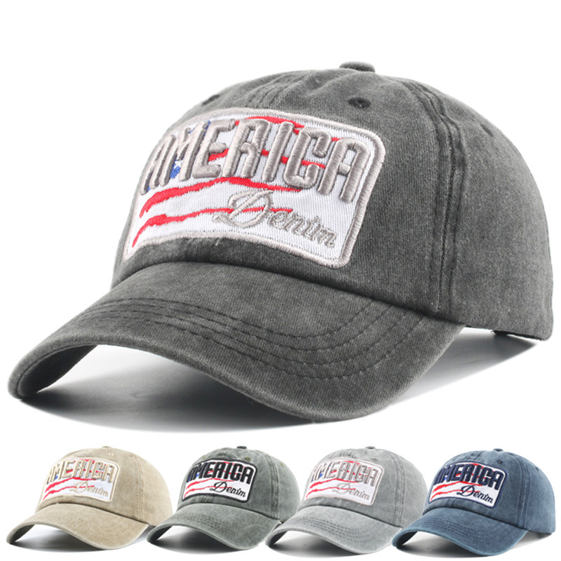 cross-border hot men‘s hat wholesale american embroidery letter baseball cap autumn and winter sunshade casual peaked cap women